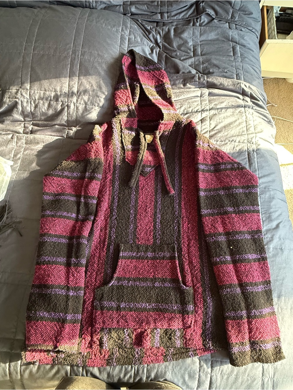 The Authentic Mexican Baja ❃ Multicoloured Majenta/Purple/Black ❃ Striped